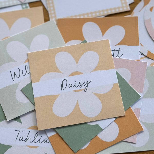 Vintage Retro Editable Classroom Labels and Signs Pack HAZY DAISY by classroomHQ