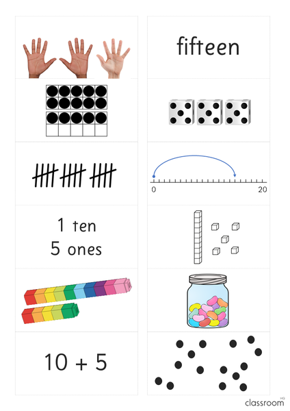 Number Sorting 1-20 BUNDLE