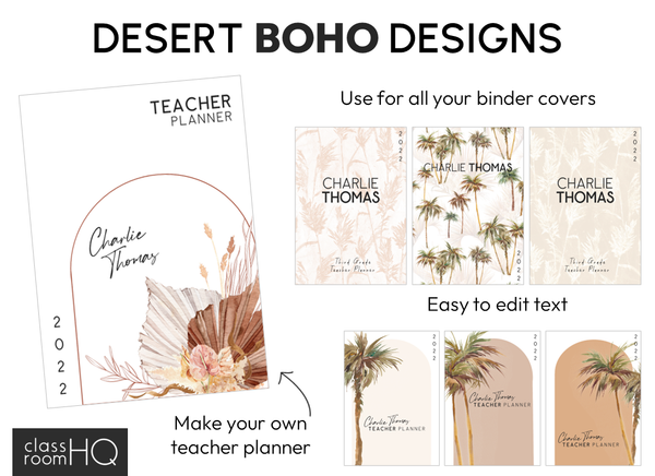 BOHO OASIS Binder + Book Covers Pack