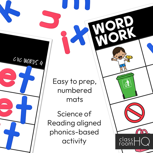 Word Work CVC Word Ladders