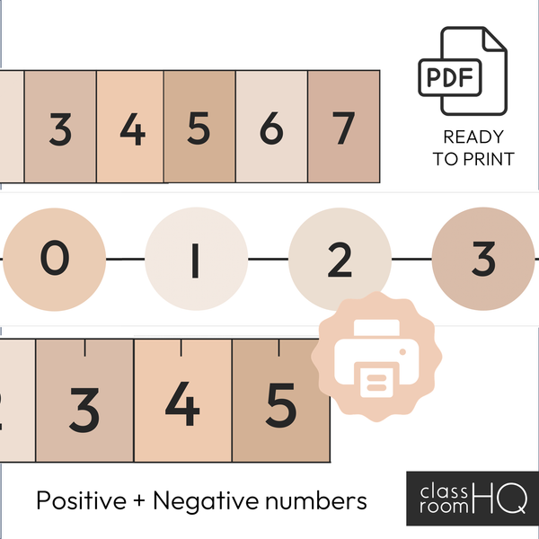 B+W NEUTRALS Number Line