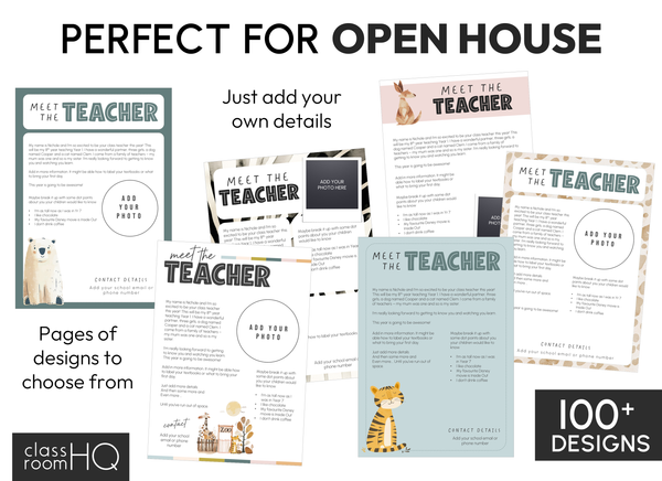 Wild Animal Zoo Theme Editable Meet the Teacher Templates and Class Newsletters  ZOO TALES Classroom Decor by classroomHQ