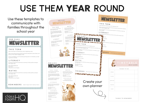 Wild Animal Zoo Theme Editable Meet the Teacher Templates and Class Newsletters  ZOO TALES Classroom Decor by classroomHQ