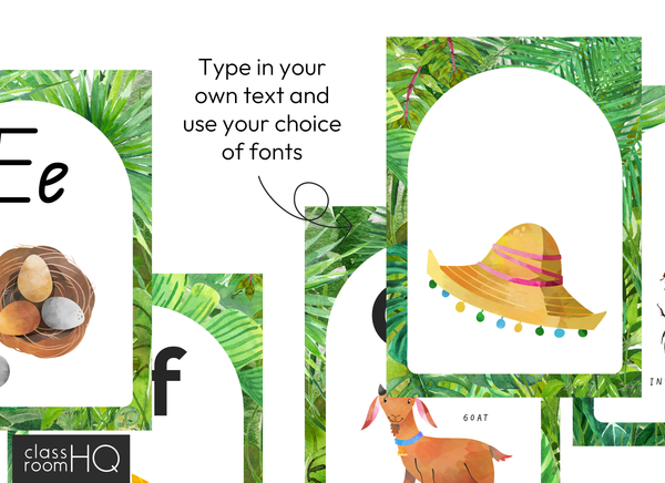 TROPICAL COAST Alphabet Posters + ASL and Auslan Posters