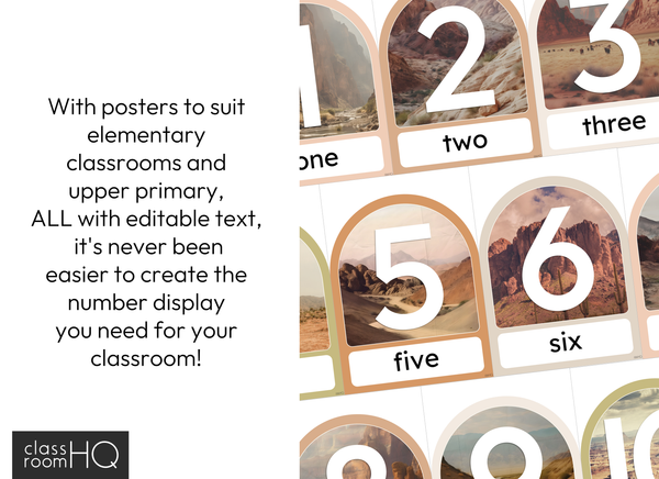 Rustic Boho Western Inspired Classroom Decor Editable Number Posters BOHO RANCH Collection by classroomHQ