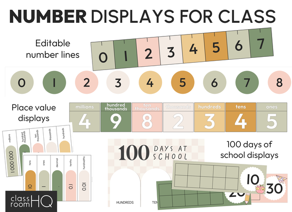 HAZY DAISY Math Display Pack