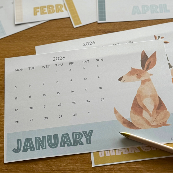 ZOO TALES Simple Calendar