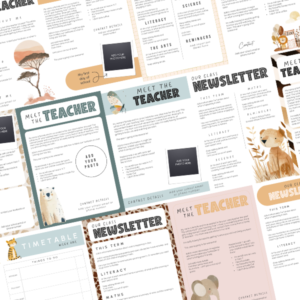 Wild Animal Zoo Theme Editable Meet the Teacher Templates and Class ...