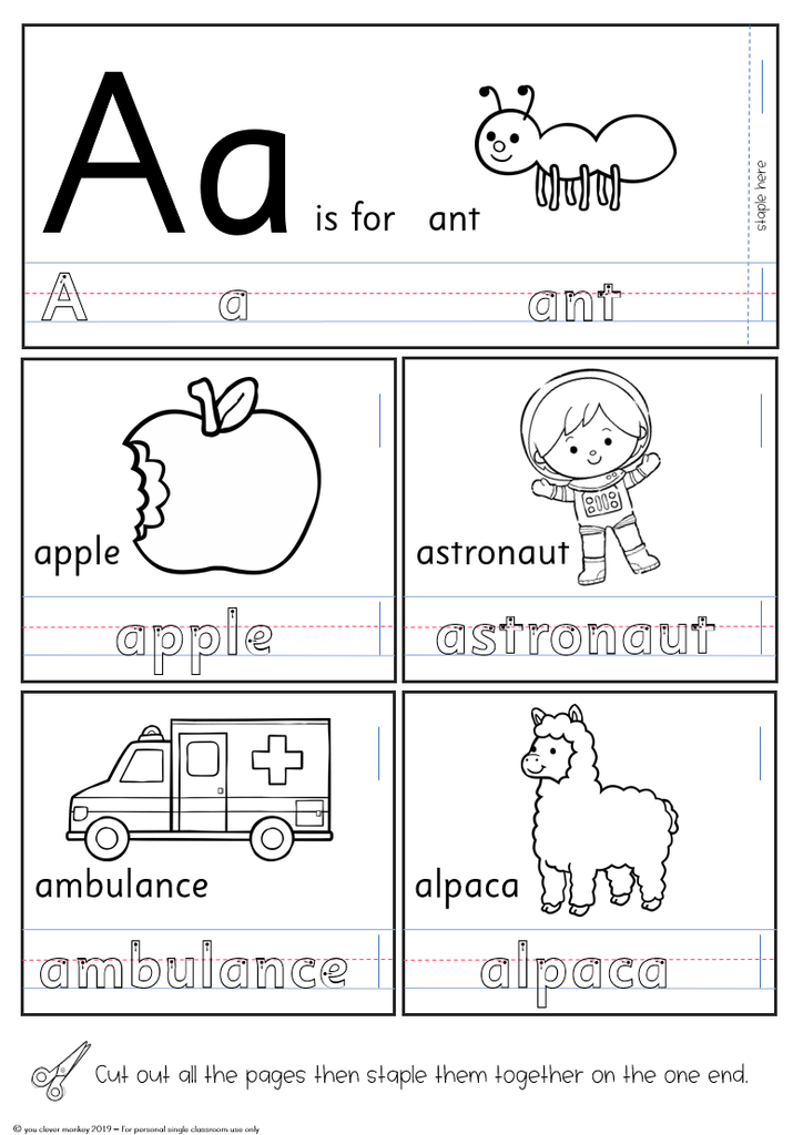 Alphabet Flip Books  Alphabet mini book, Flip book, Kids learning